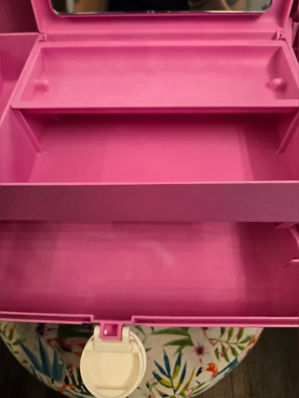 Vintage Caboodles Make Up Case Model 5626 Pink Travel Case Mirror Vanity